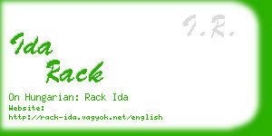 ida rack business card